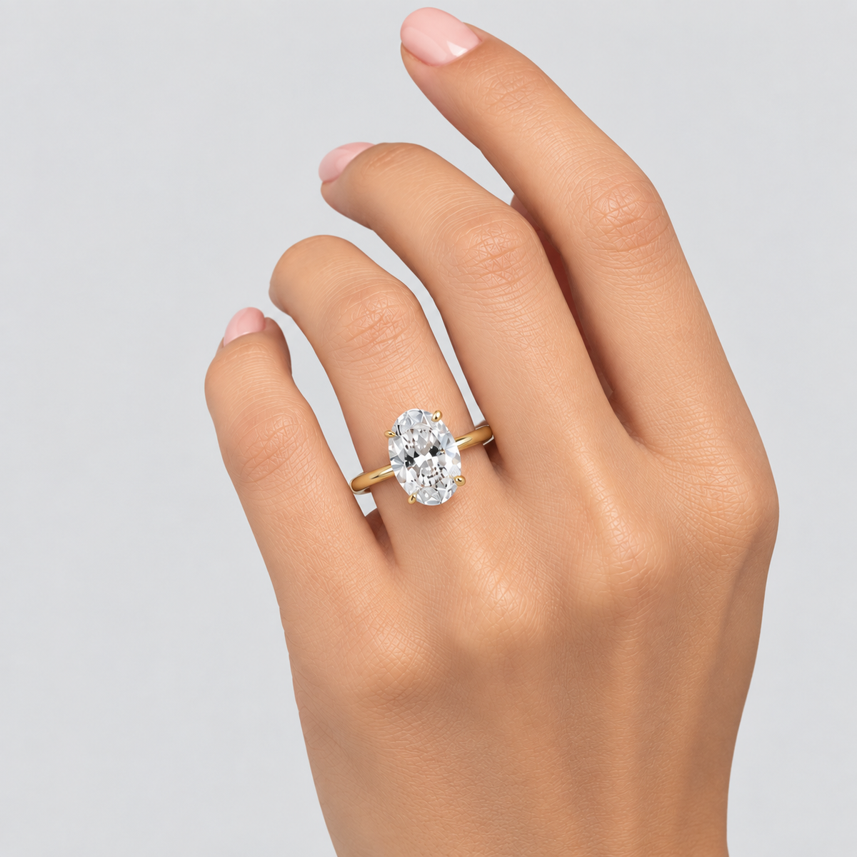 2.50 Ct. Lab Grown Diamond Oval Cut Solitaire Ring (VS-EF)