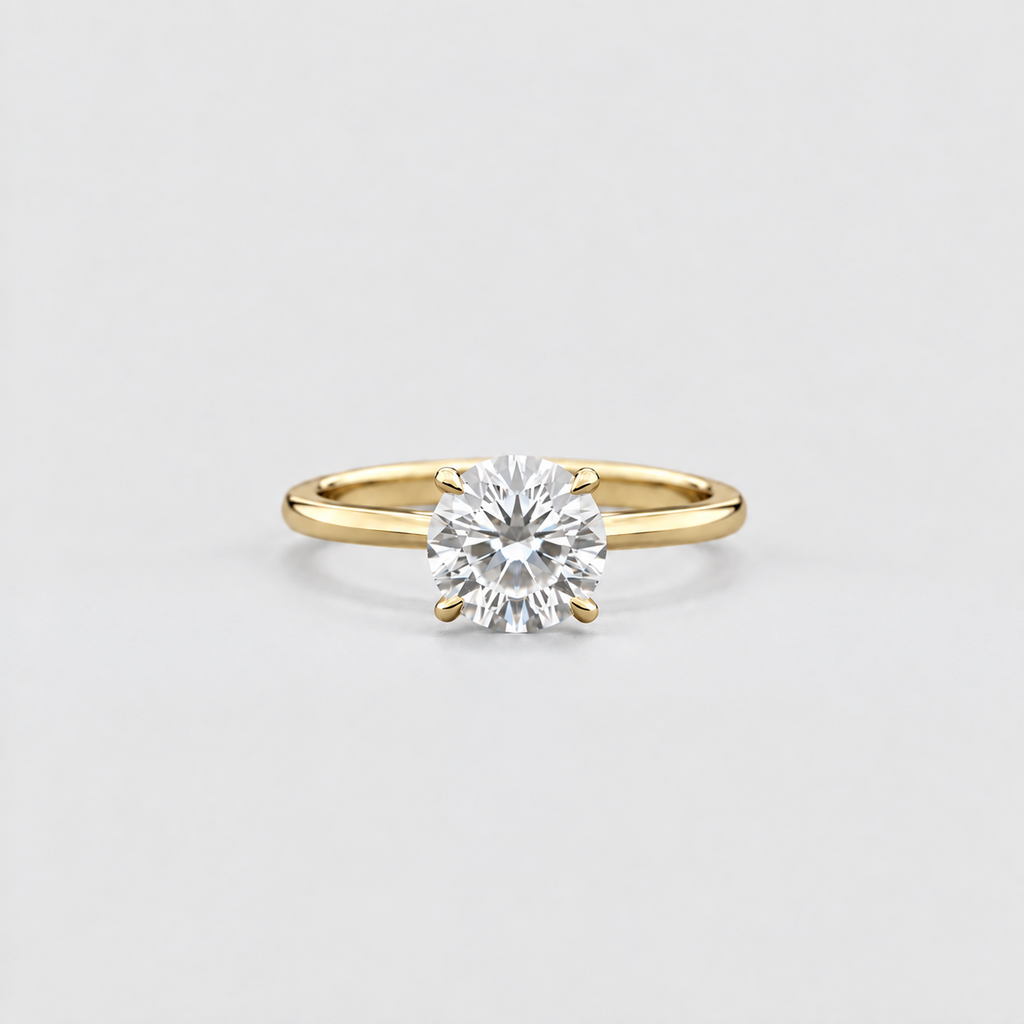 1 Ct. Lab Grown Diamond Solitaire Ring Round Cut (VS-EF)