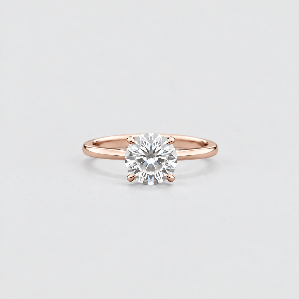 1 Ct. Lab Grown Diamond Solitaire Ring Round Cut (VS-EF)