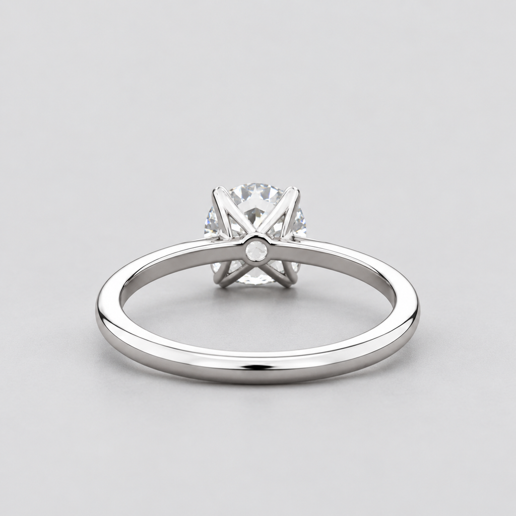 1 Ct. Lab Grown Diamond Solitaire Ring Round Cut (VS-EF)