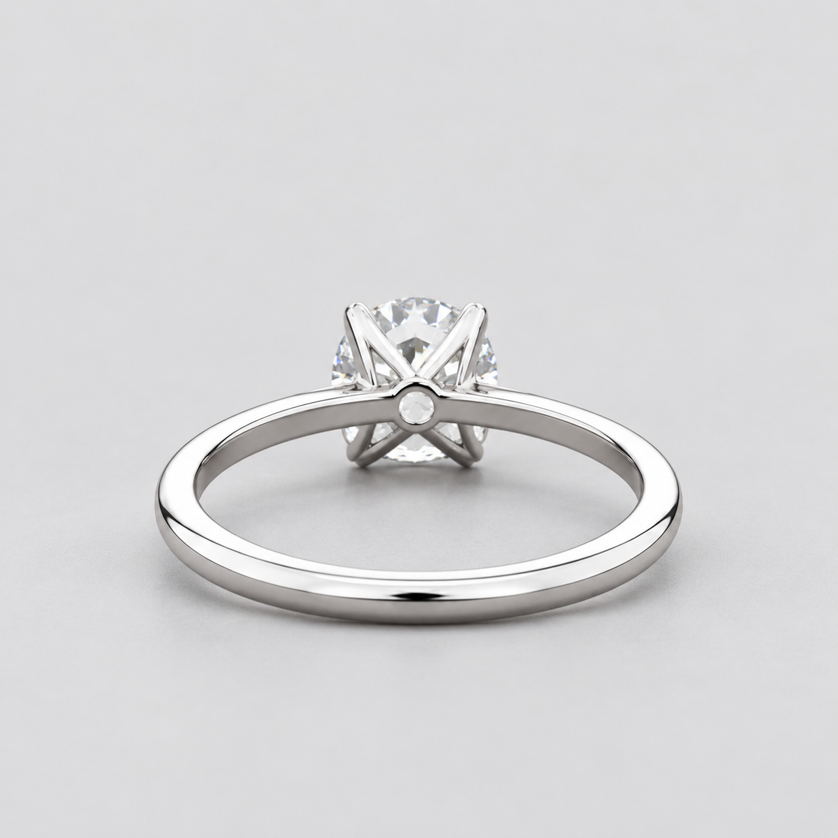 1 Ct. Lab Grown Diamond Solitaire Ring Round Cut (VS-EF)