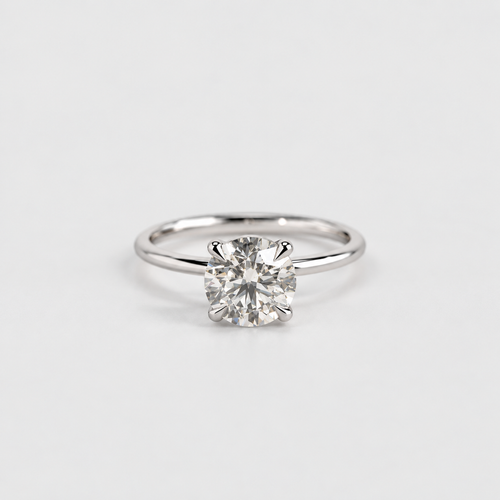 1 Ct. Lab Grown Diamond Round Solitaire Ring (VS-EF)