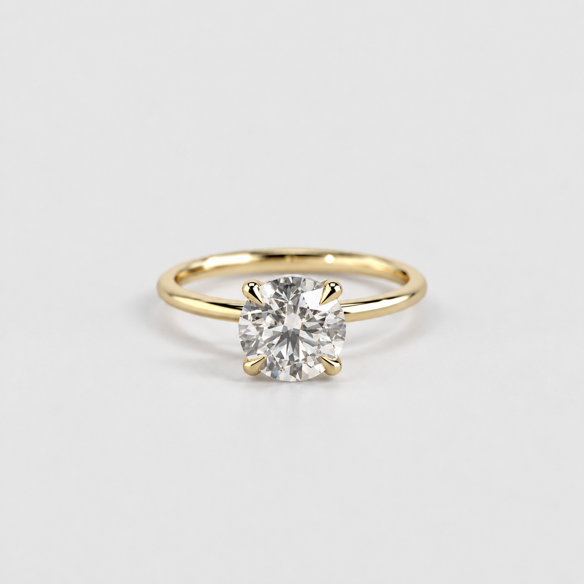 1 Ct. Lab Grown Diamond Round Solitaire Ring (VS-EF)
