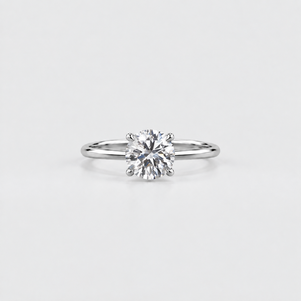 2.5 Ct. Lab Grown Diamond Round Cut Solitaire Ring (VS-EF)