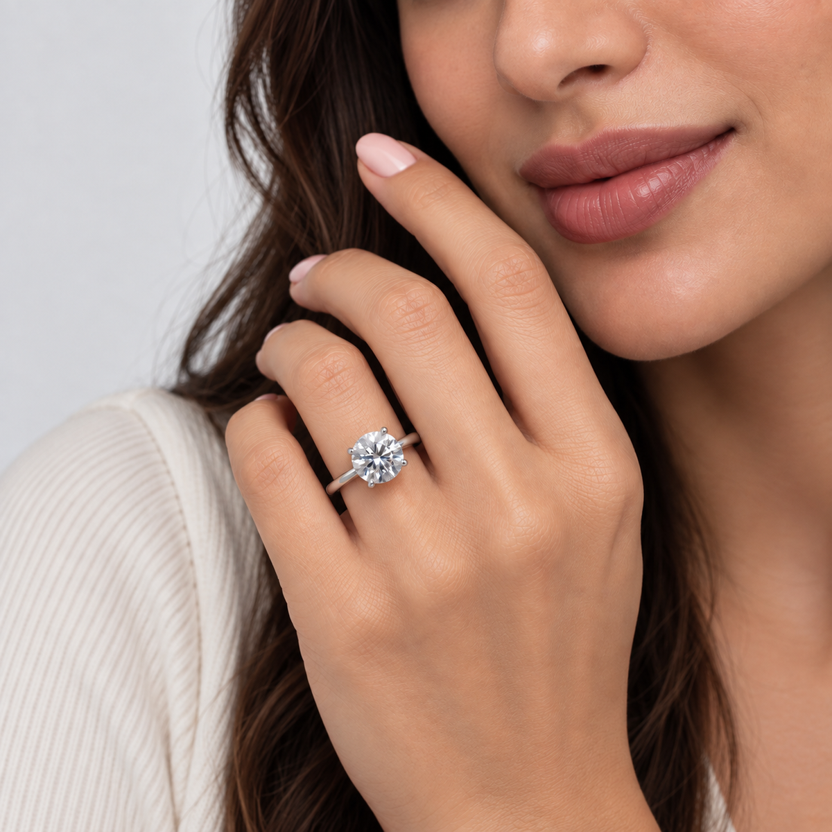 2.5 Ct. Lab Grown Diamond Round Cut Solitaire Ring (VS-EF)