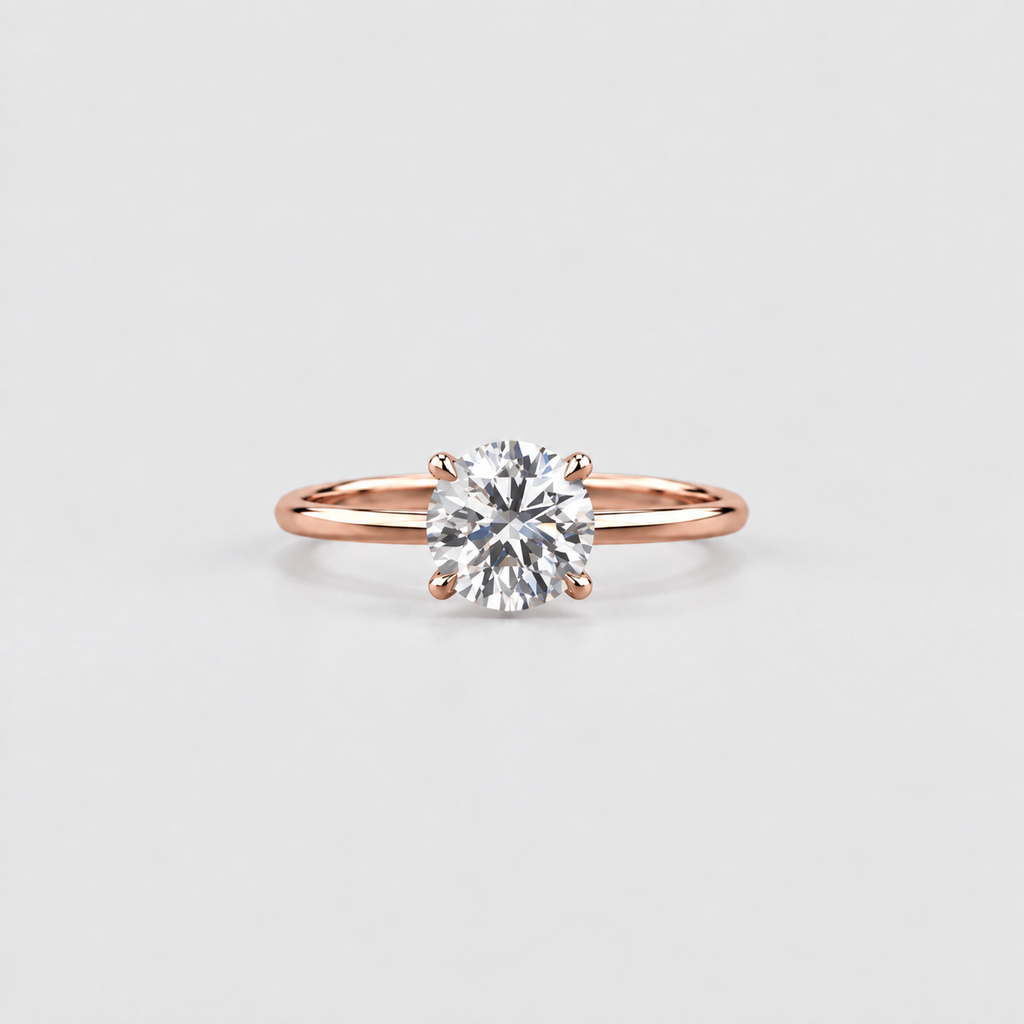 2.5 Ct. Lab Grown Diamond Round Cut Solitaire Ring (VS-EF)