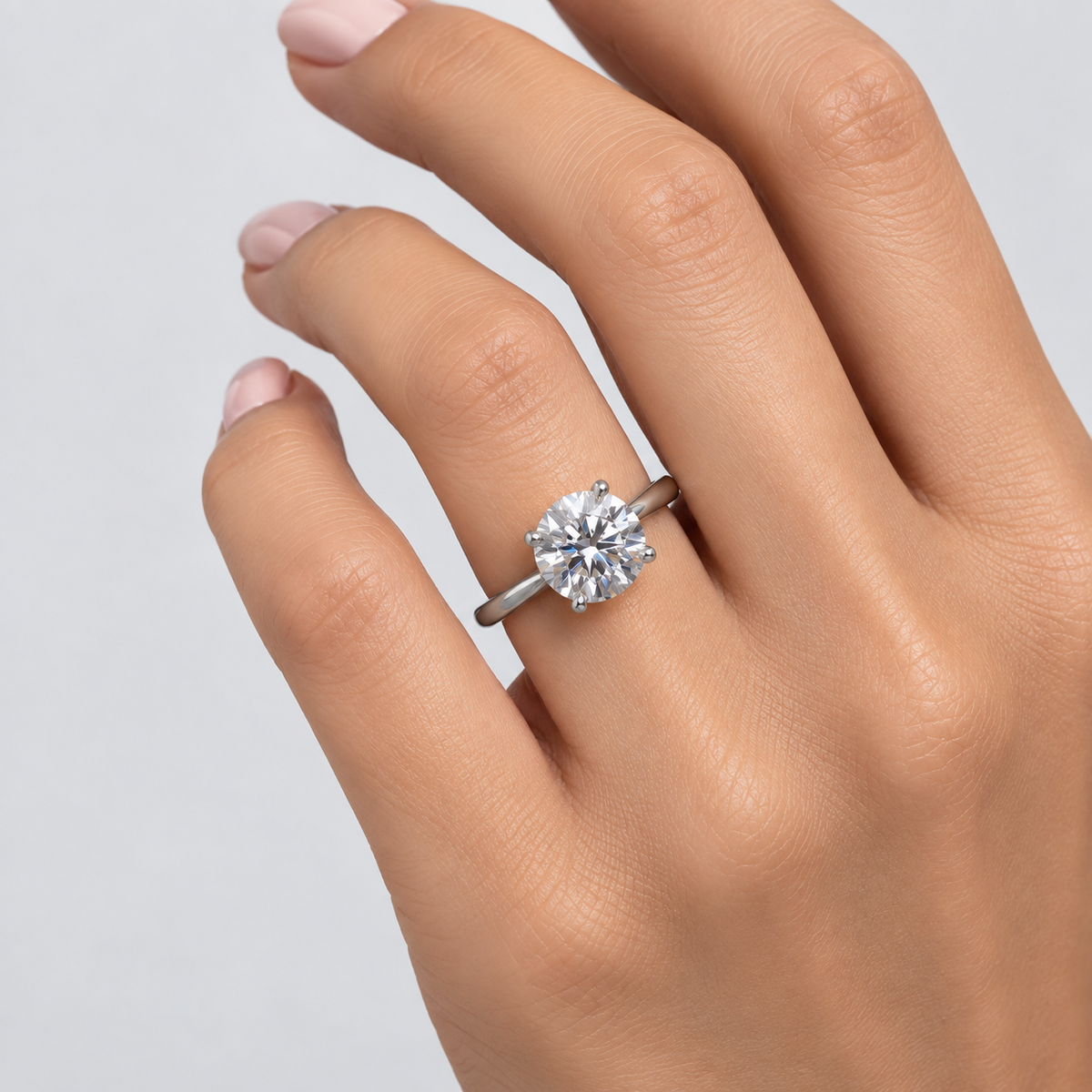 2.5 Ct. Lab Grown Diamond Round Cut Solitaire Ring (VS-EF)