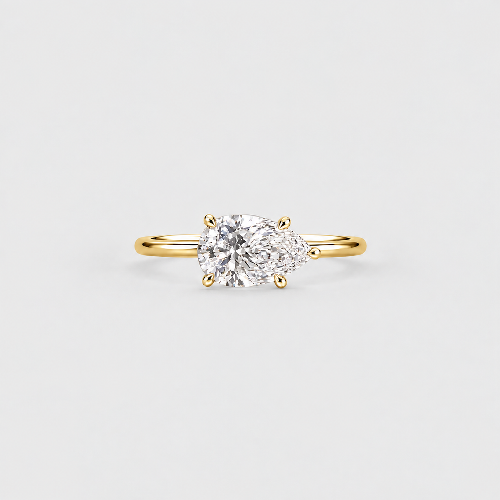 2 Ct. Lab Grown Diamond Pear Cut Solitaire Ring (VS-EF)