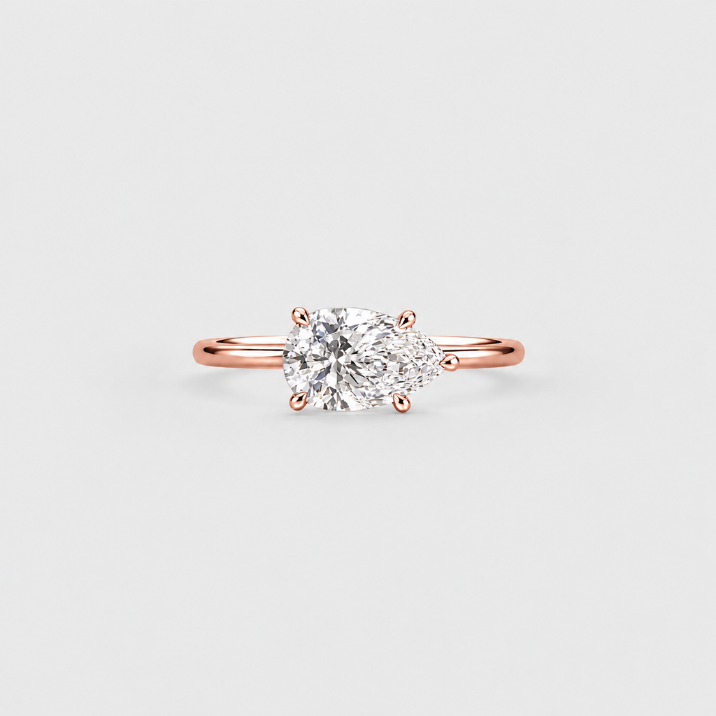 2 Ct. Lab Grown Diamond Pear Cut Solitaire Ring (VS-EF)