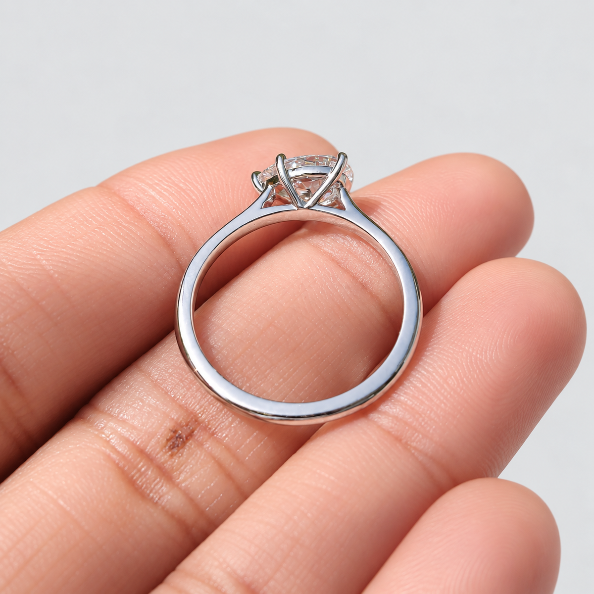 2 Ct. Lab Grown Diamond Pear Cut Solitaire Ring (VS-EF)