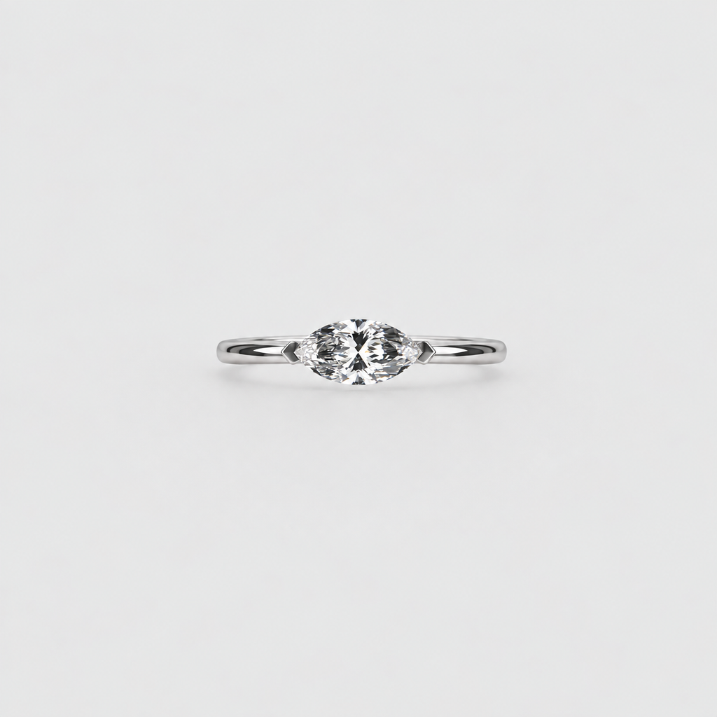 1 Ct. Marquise Cut Lab Grown Diamond Solitaire Ring (VS-EF)