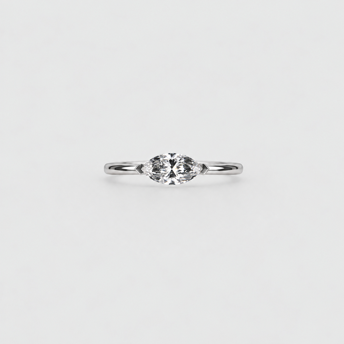 1 Ct. Marquise Cut Lab Grown Diamond Solitaire Ring (VS-EF)