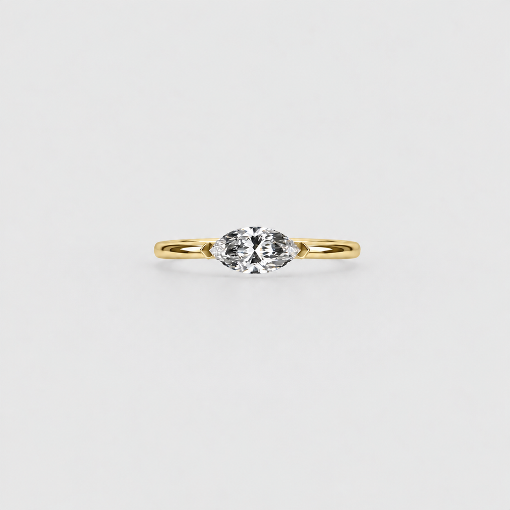 1 Ct. Marquise Cut Lab Grown Diamond Solitaire Ring (VS-EF)
