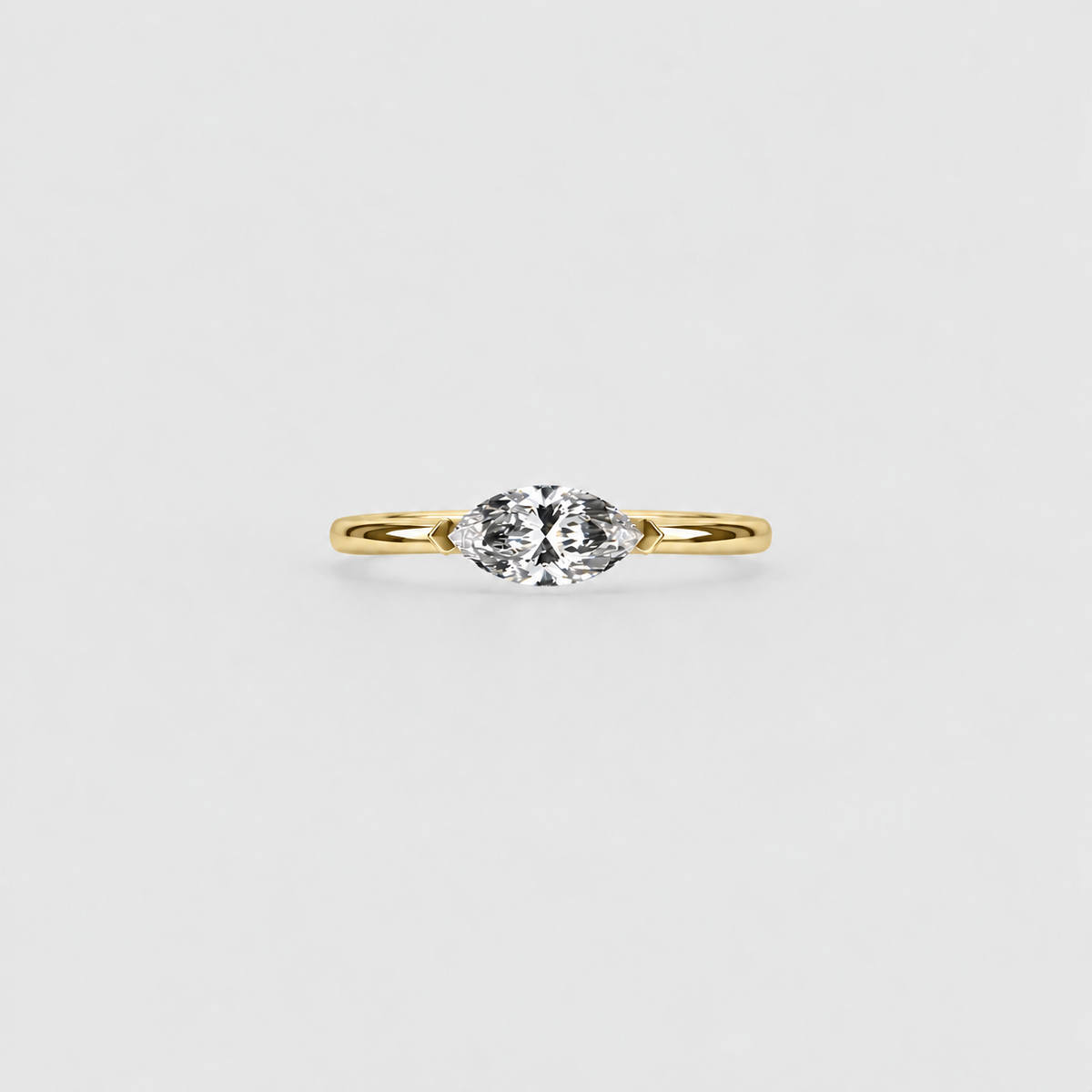 1 Ct. Marquise Cut Lab Grown Diamond Solitaire Ring (VS-EF)