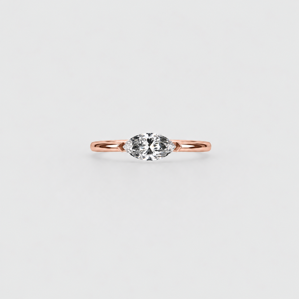 1 Ct. Marquise Cut Lab Grown Diamond Solitaire Ring (VS-EF)
