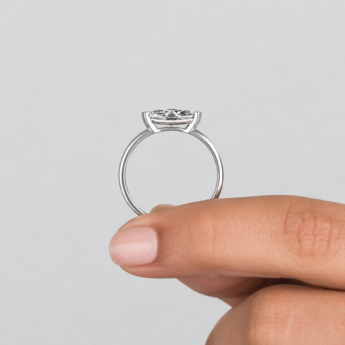1 Ct. Marquise Cut Lab Grown Diamond Solitaire Ring (VS-EF)