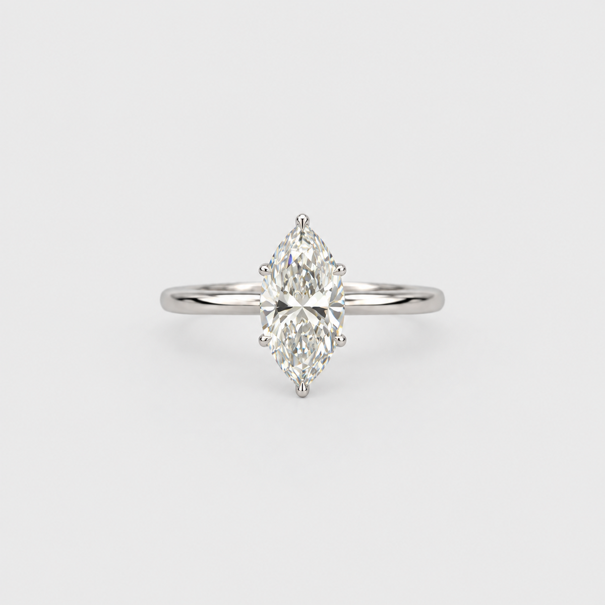 1 Ct. Lab Grown Diamond 6 Prong Solitaire Ring (VS-EF)