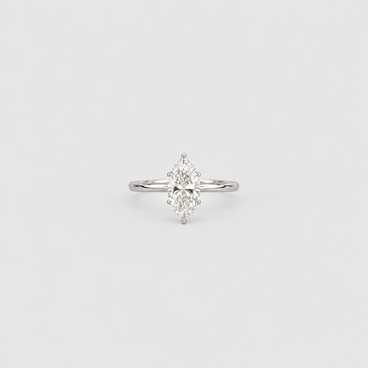 1 Ct. Lab Grown Diamond 6 Prong Solitaire Ring (VS-EF)