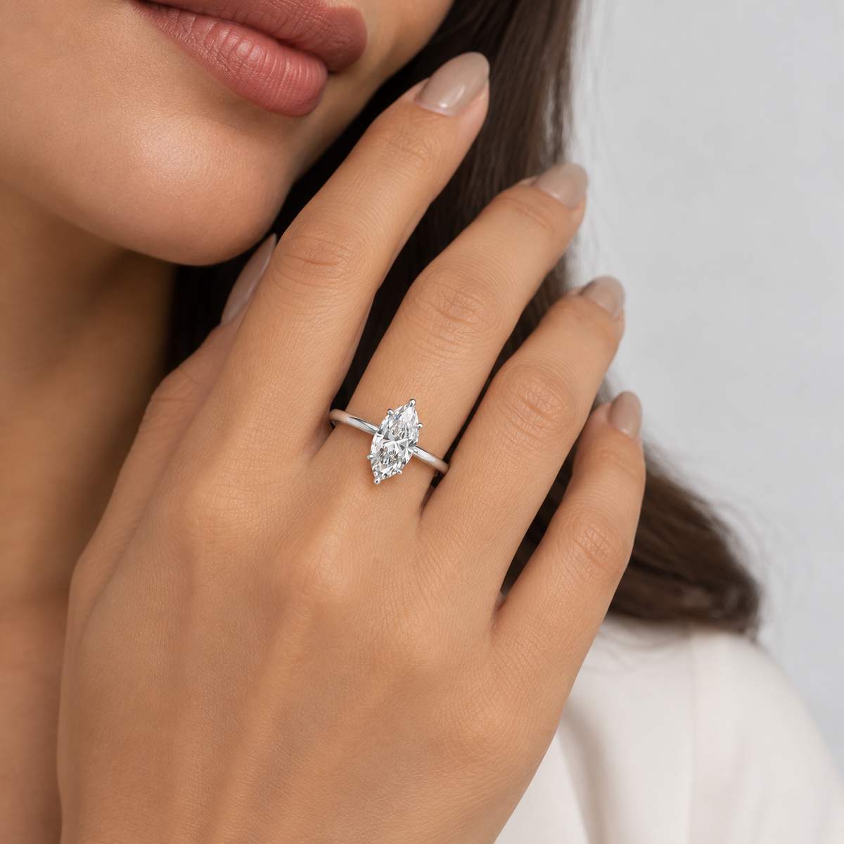 1 Ct. Lab Grown Diamond 6 Prong Solitaire Ring (VS-EF)