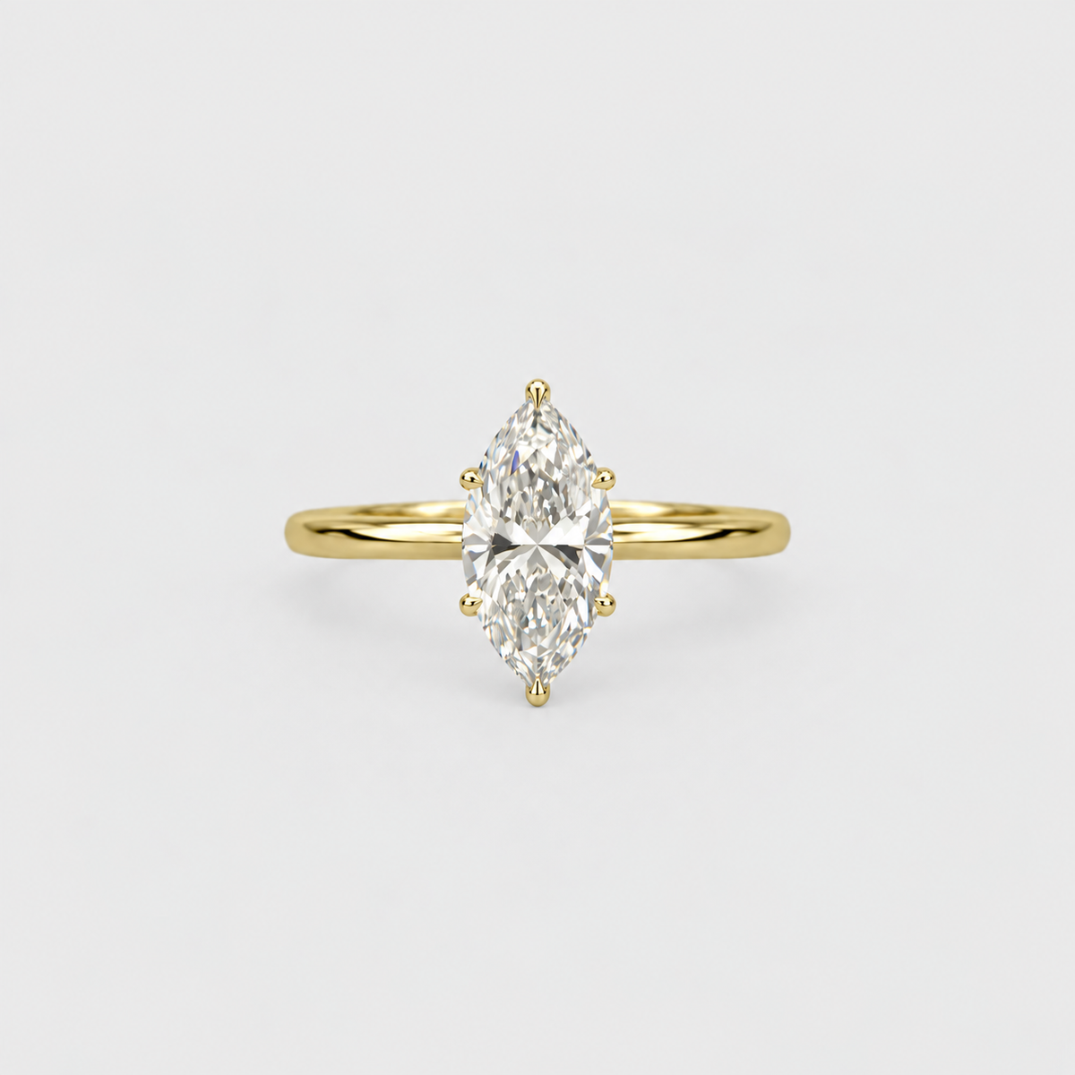 1 Ct. Lab Grown Diamond 6 Prong Solitaire Ring (VS-EF)