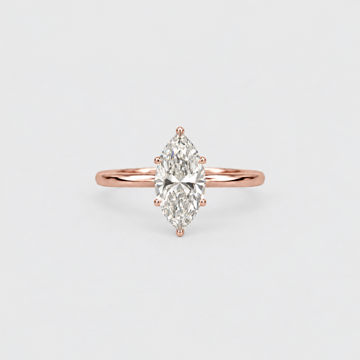 1 Ct. Lab Grown Diamond 6 Prong Solitaire Ring (VS-EF)