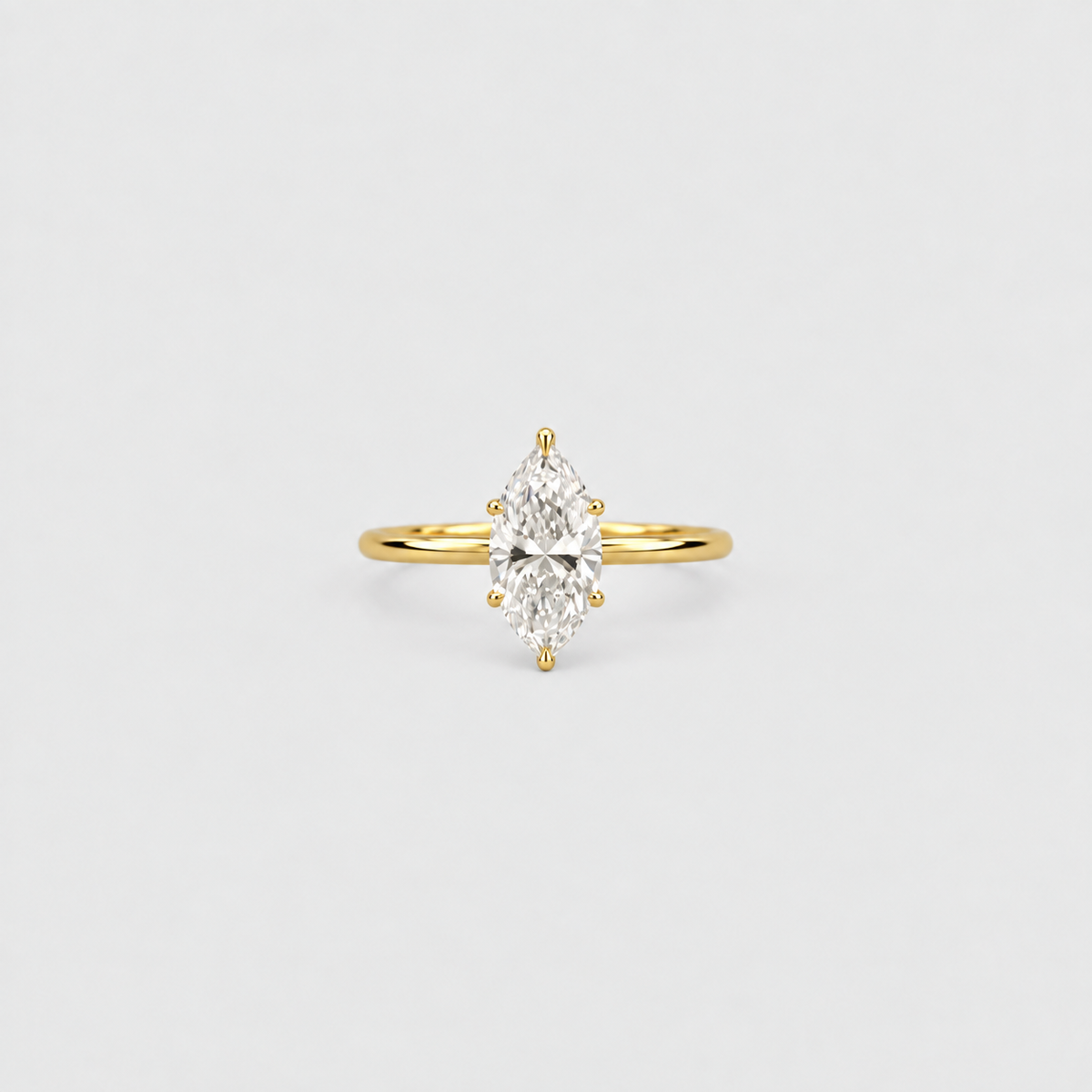 1 Ct. Lab Grown Diamond 6 Prong Solitaire Ring (VS-EF)