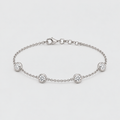 Lab Grown Diamond Round Cut Station Bracelet 0.70 Ct. (EF/VVS-VS)