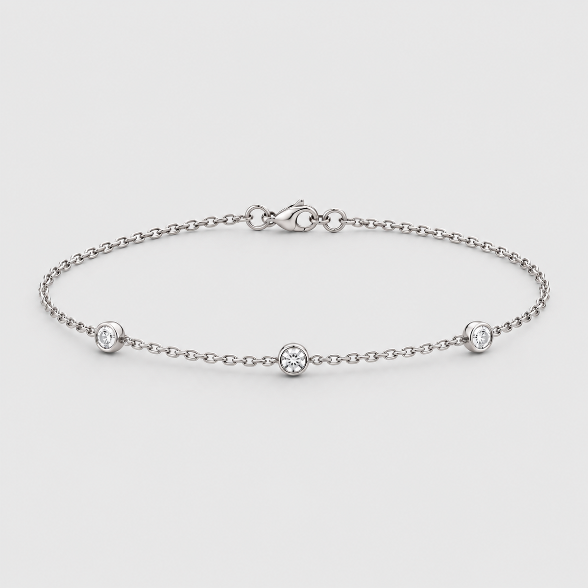 Lab Grown Diamond Round Cut 0.25 Ct. Station Bracelet (EF/VVS-VS)