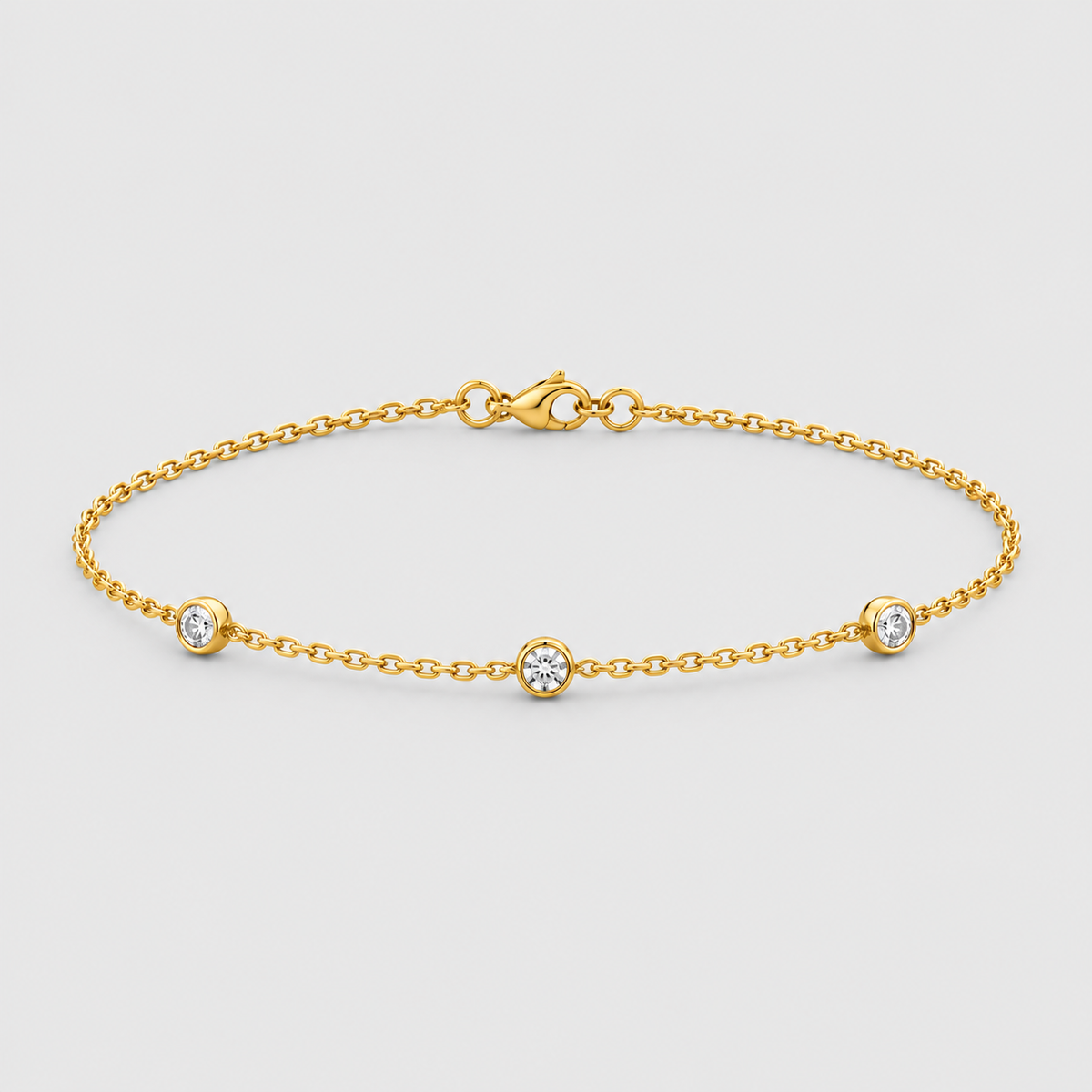 Lab Grown Diamond Round Cut 0.25 Ct. Station Bracelet (EF/VVS-VS)