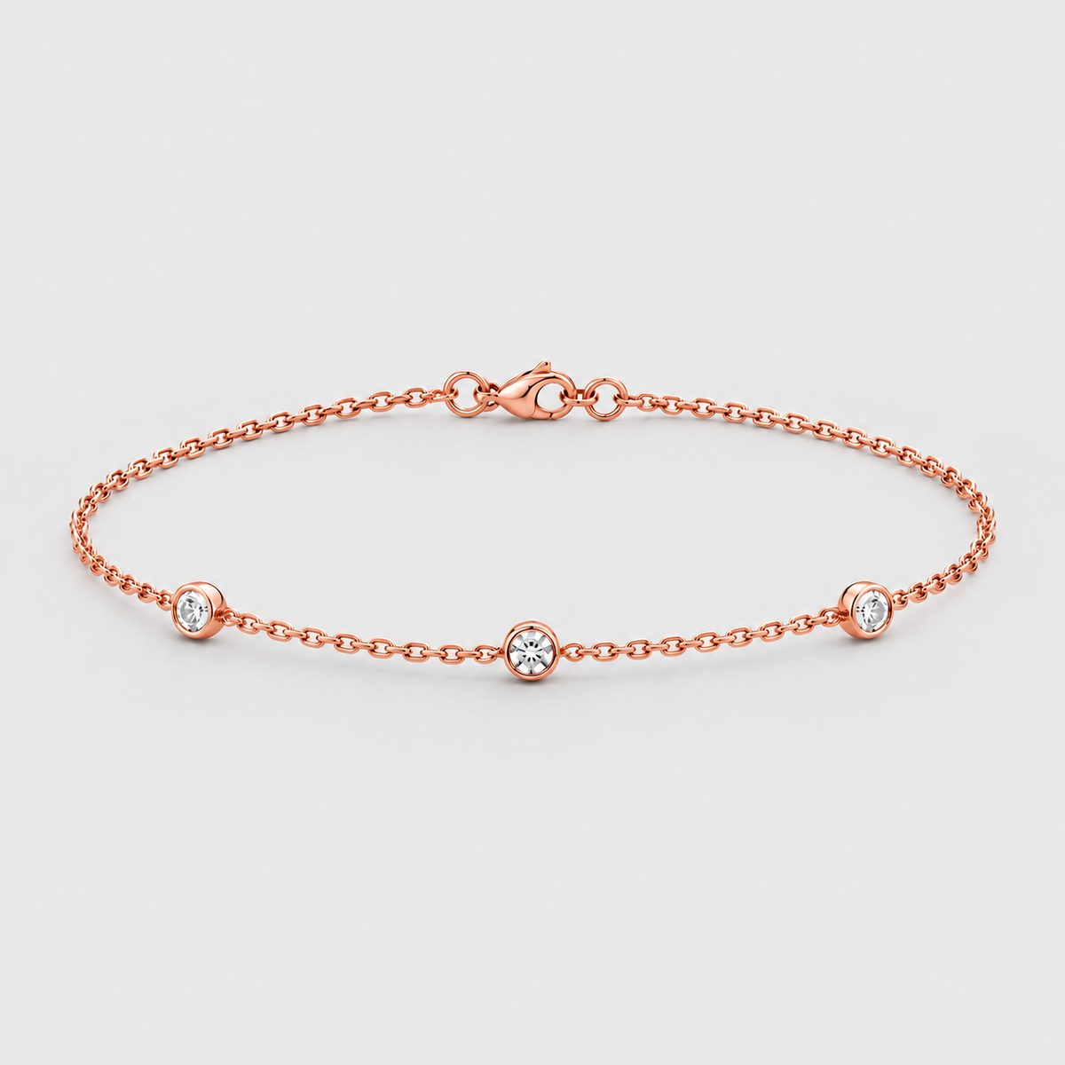Lab Grown Diamond Round Cut 0.25 Ct. Station Bracelet (EF/VVS-VS)