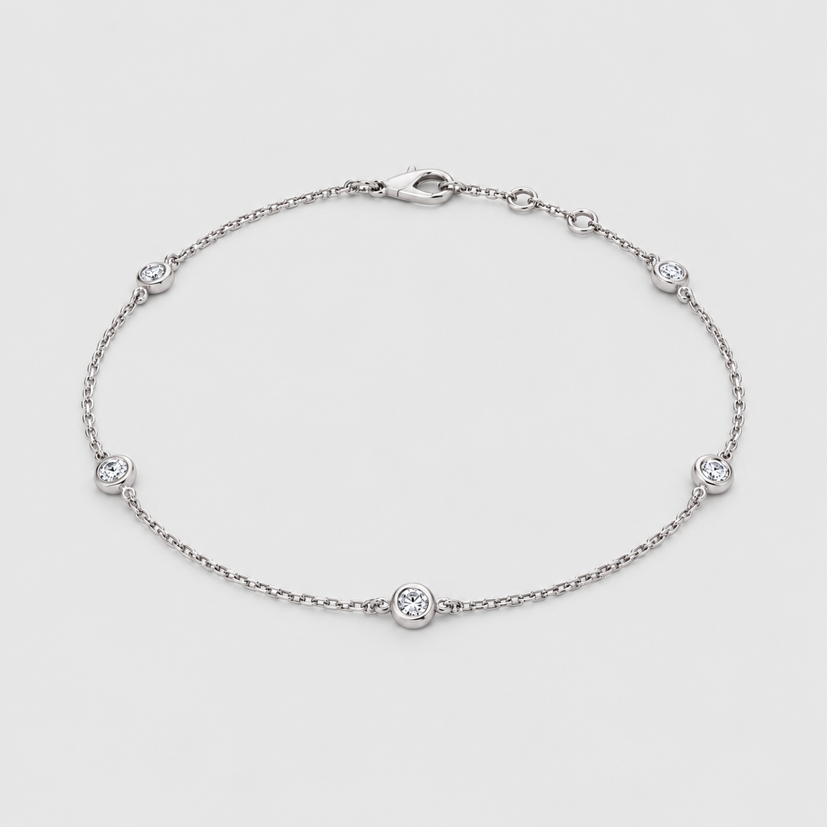 Lab Grown Diamond Round Station Bracelet 0.50 Ct. (EF/VVS-VS)
