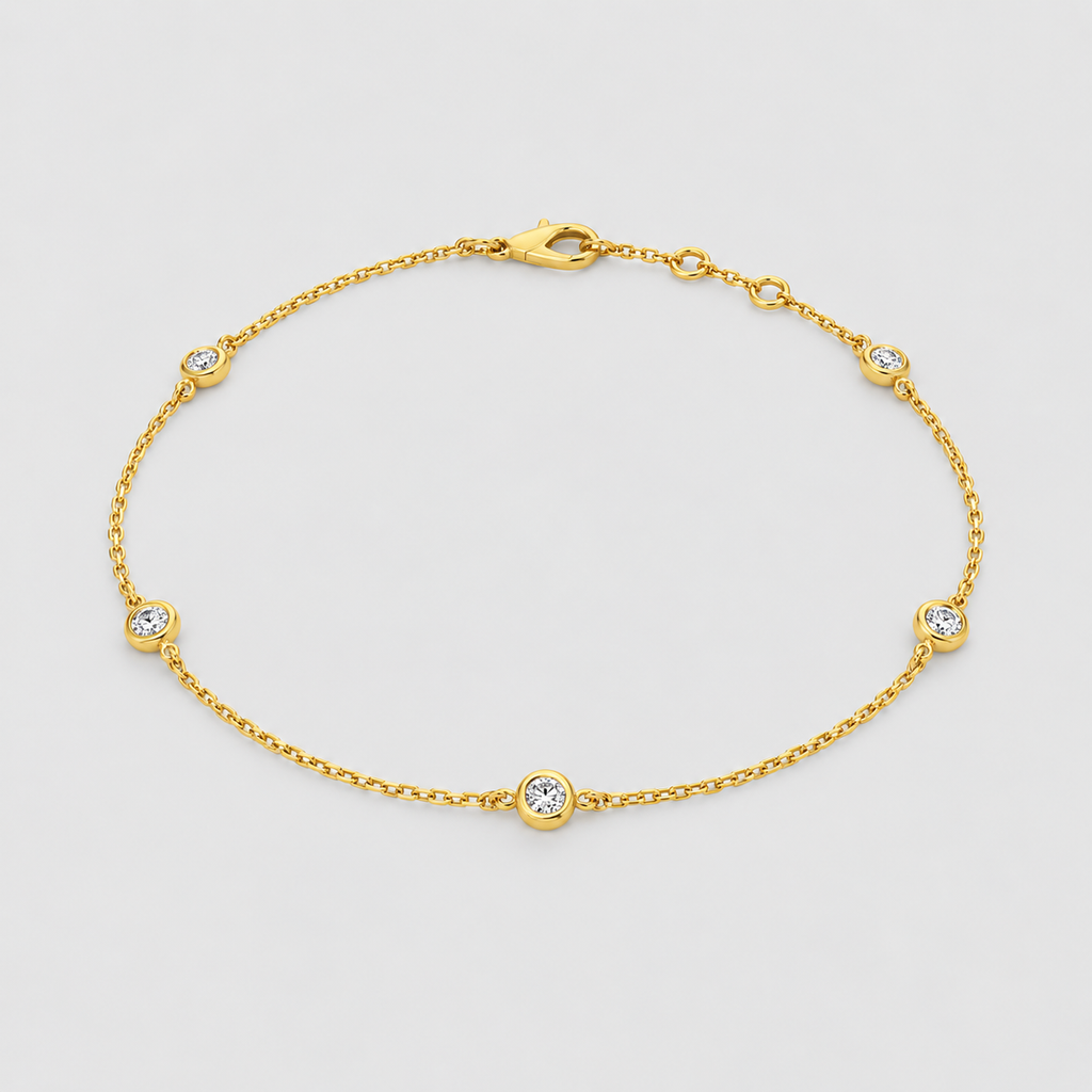 Lab Grown Diamond Round Station Bracelet 0.50 Ct. (EF/VVS-VS)