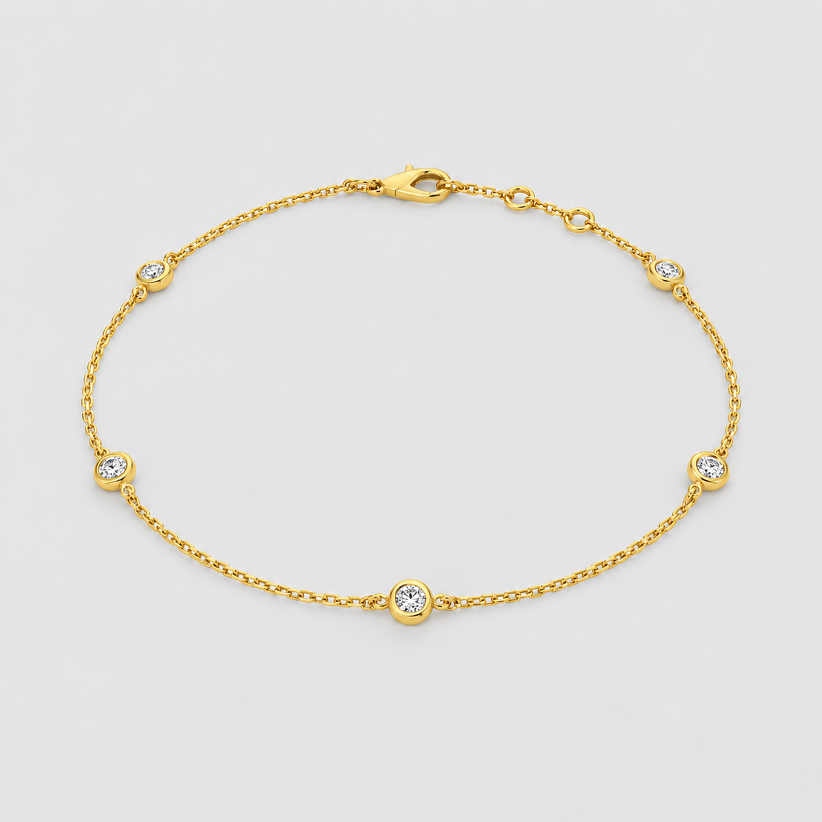 Lab Grown Diamond Round Station Bracelet 0.50 Ct. (EF/VVS-VS)