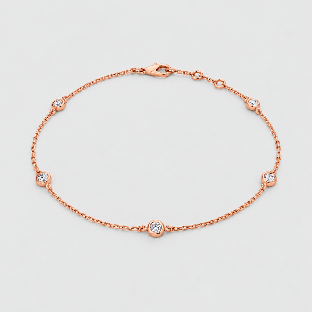 Lab Grown Diamond Round Station Bracelet 0.50 Ct. (EF/VVS-VS)