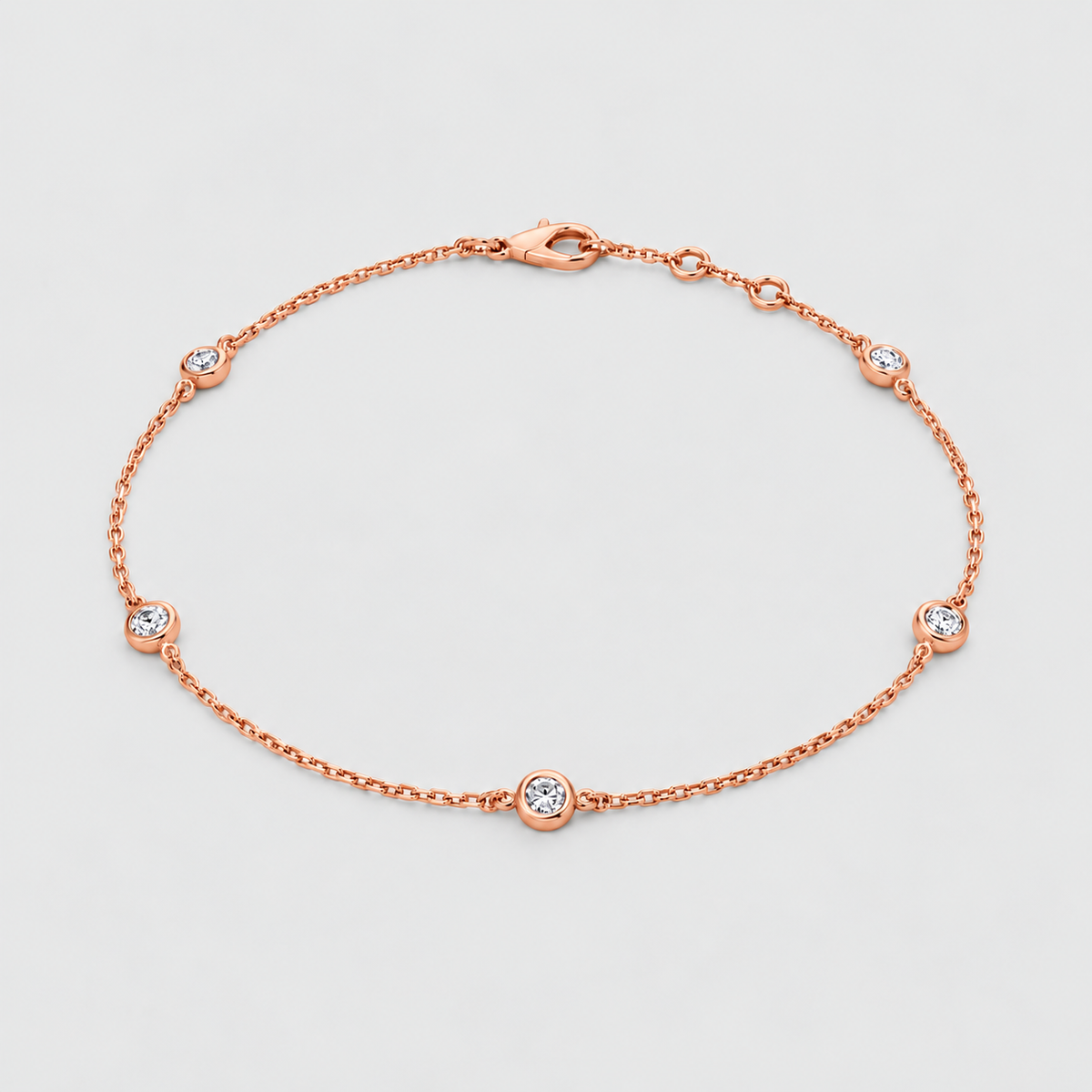 Lab Grown Diamond Round Station Bracelet 0.50 Ct. (EF/VVS-VS)