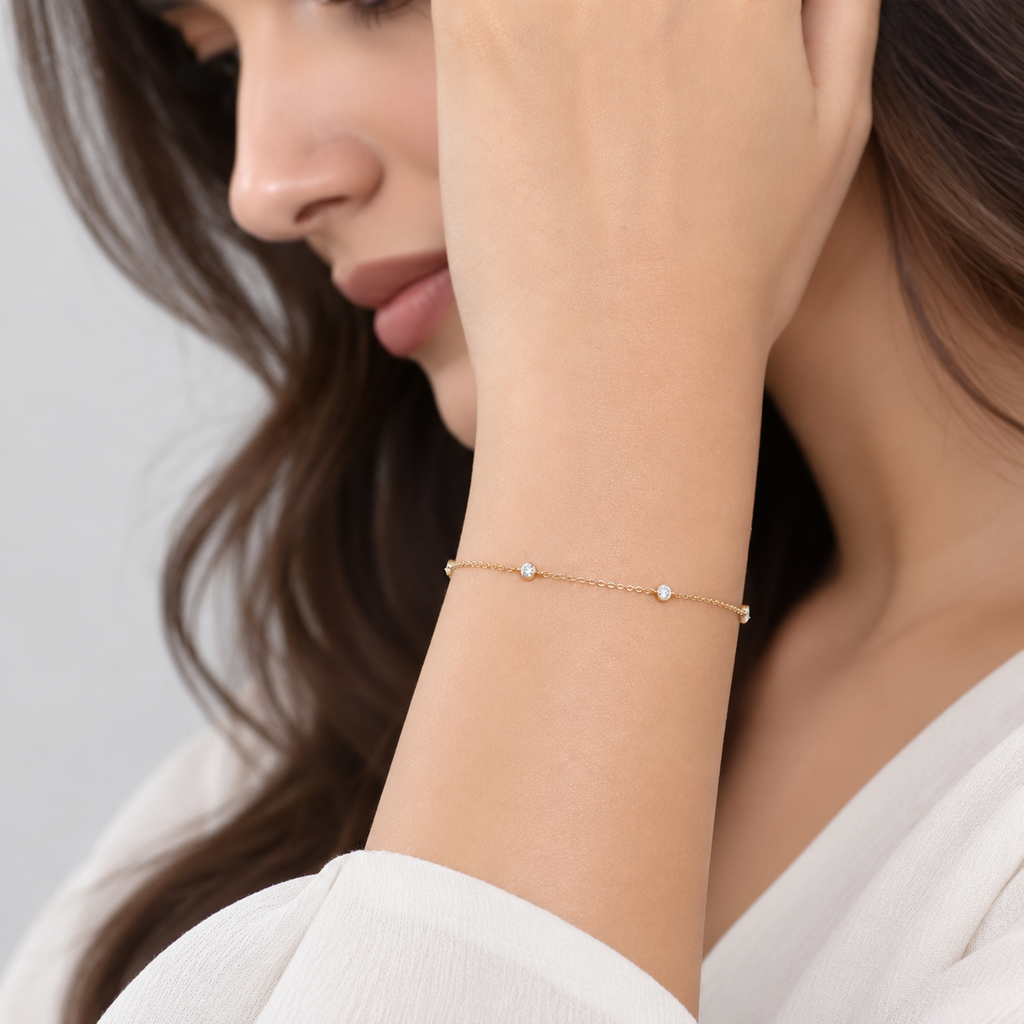 Lab Grown Diamond Station Bracelet 0.20 Ct. (EF/VVS-VS)