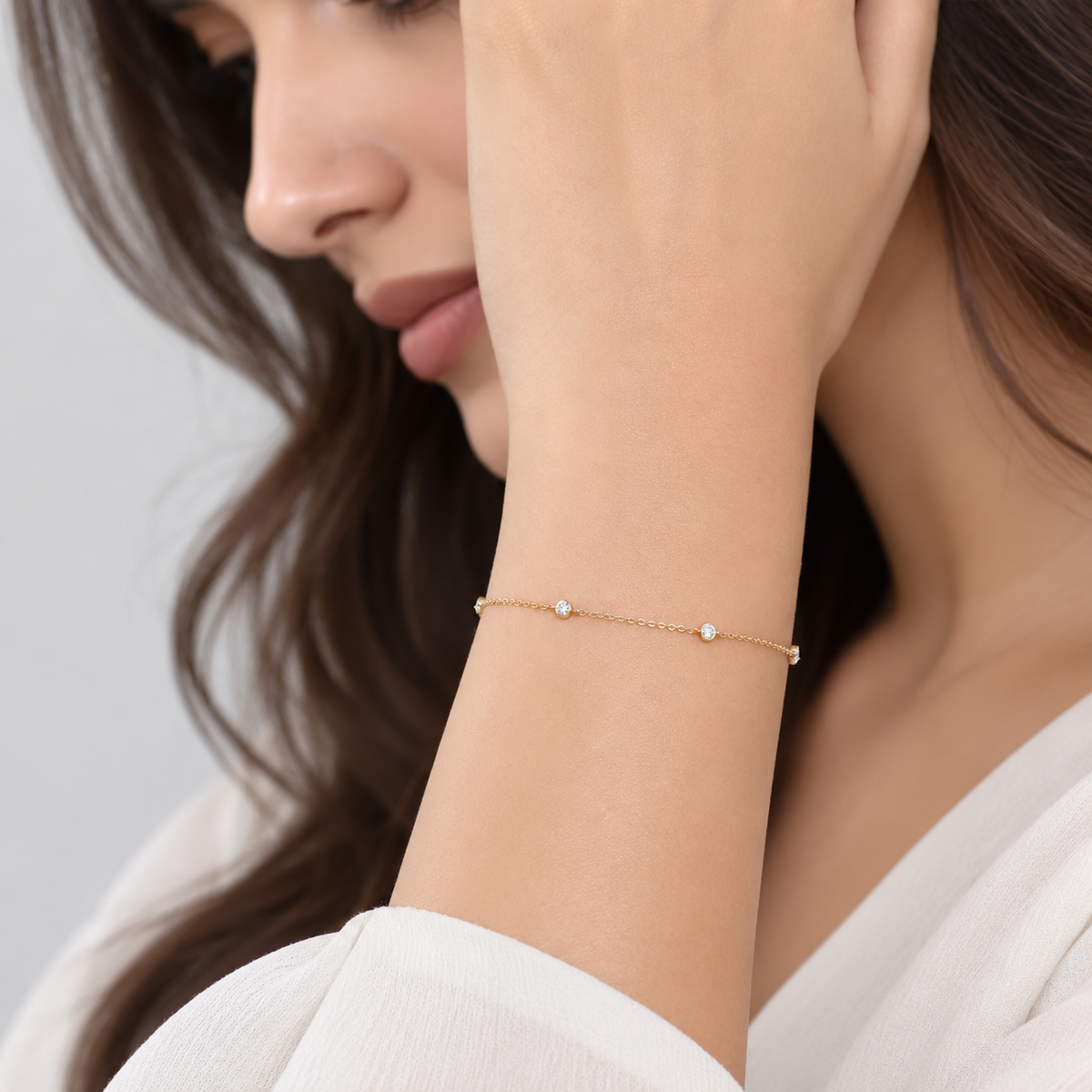 Lab Grown Diamond Station Bracelet 0.20 Ct. (EF/VVS-VS)