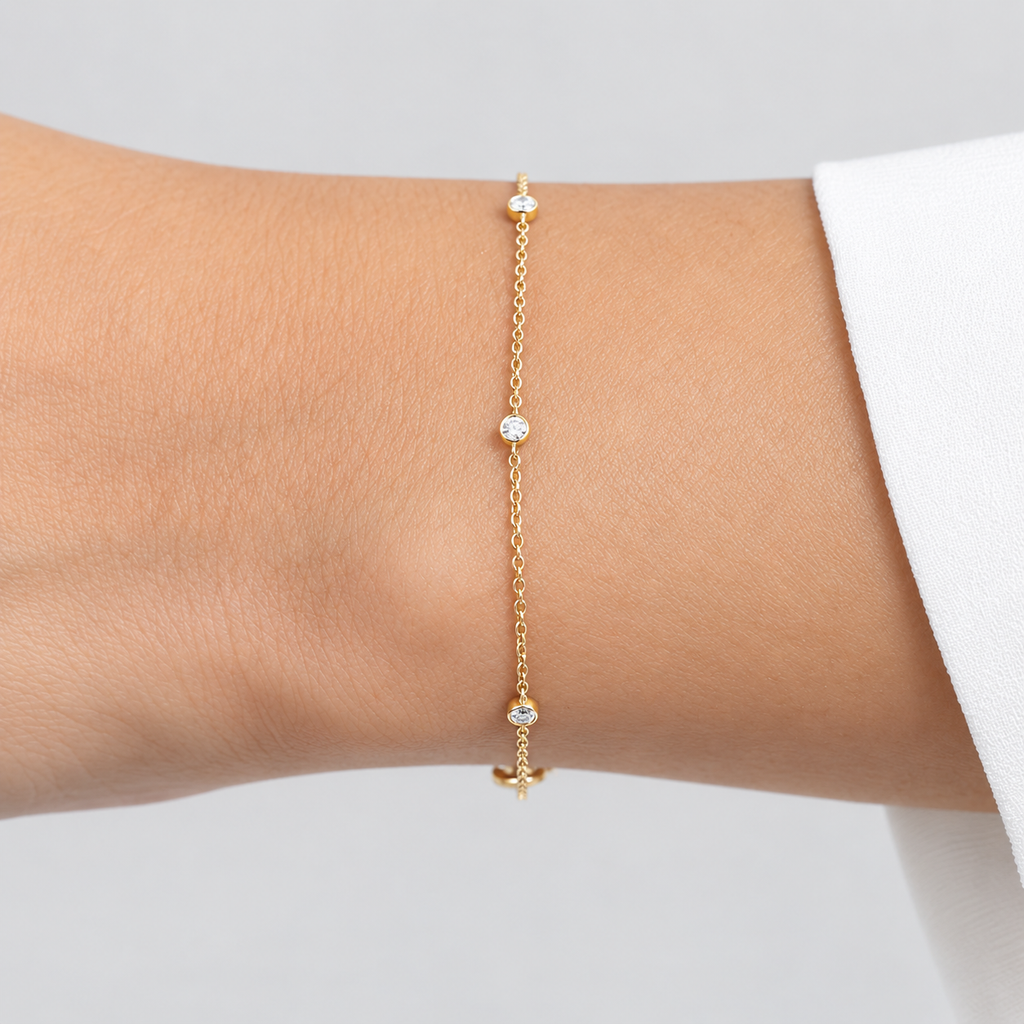 Lab Grown Diamond Station Bracelet 0.20 Ct. (EF/VVS-VS)