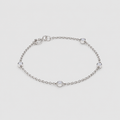 Lab Grow Diamond Round Cut Station Bracelet 0.15 Ct. (EF/VVS-VS)