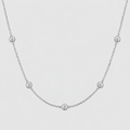 Lab Grown Diamond Round Cut Station Necklace 0.30 Ct. (EF/VVS-VS)