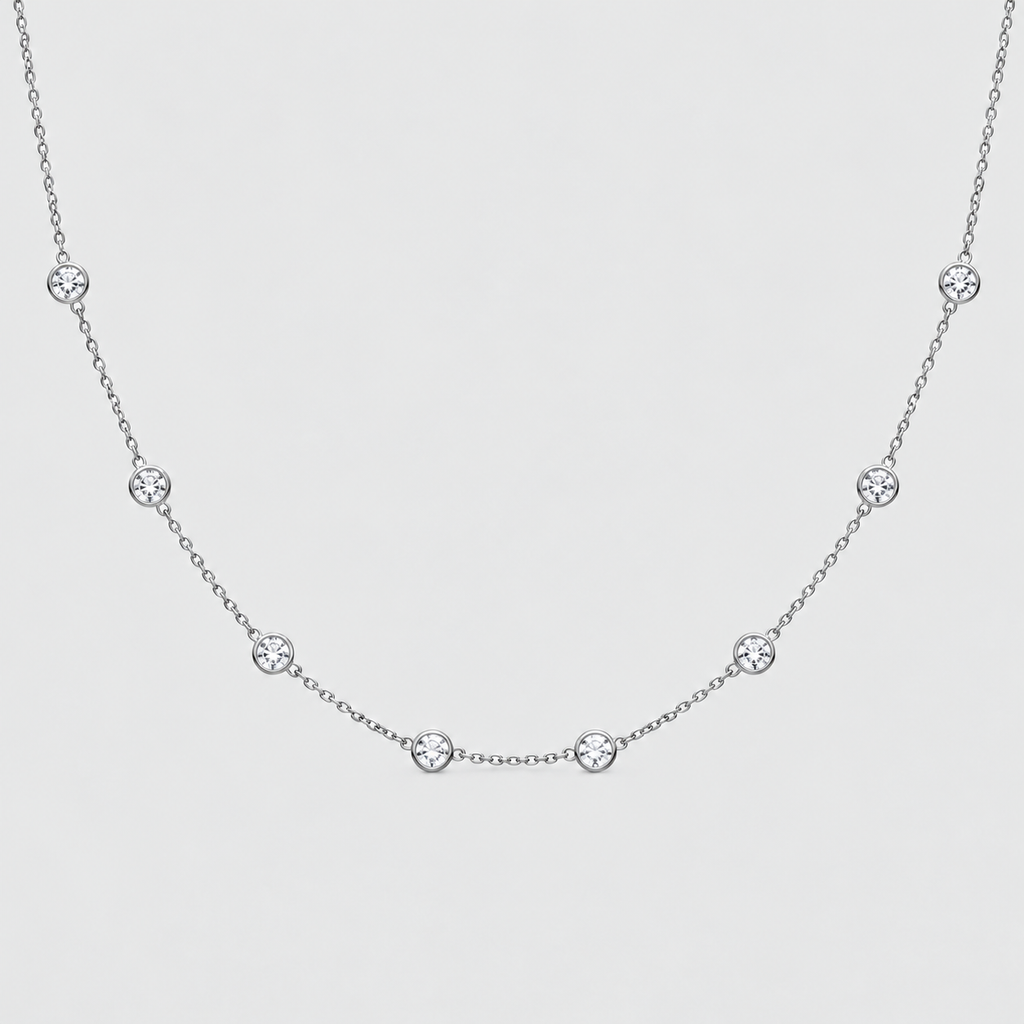 Lab Grown Diamond Station Necklace 0.50 Ct. (EF/VVS-VS)