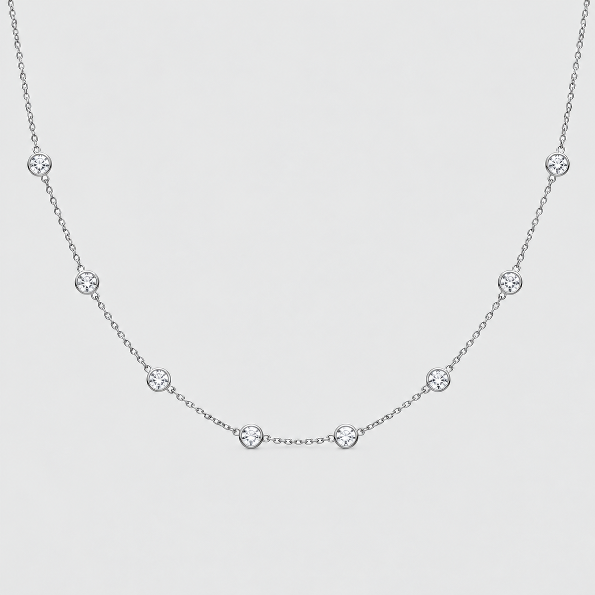 Lab Grown Diamond Station Necklace 0.50 Ct. (EF/VVS-VS)