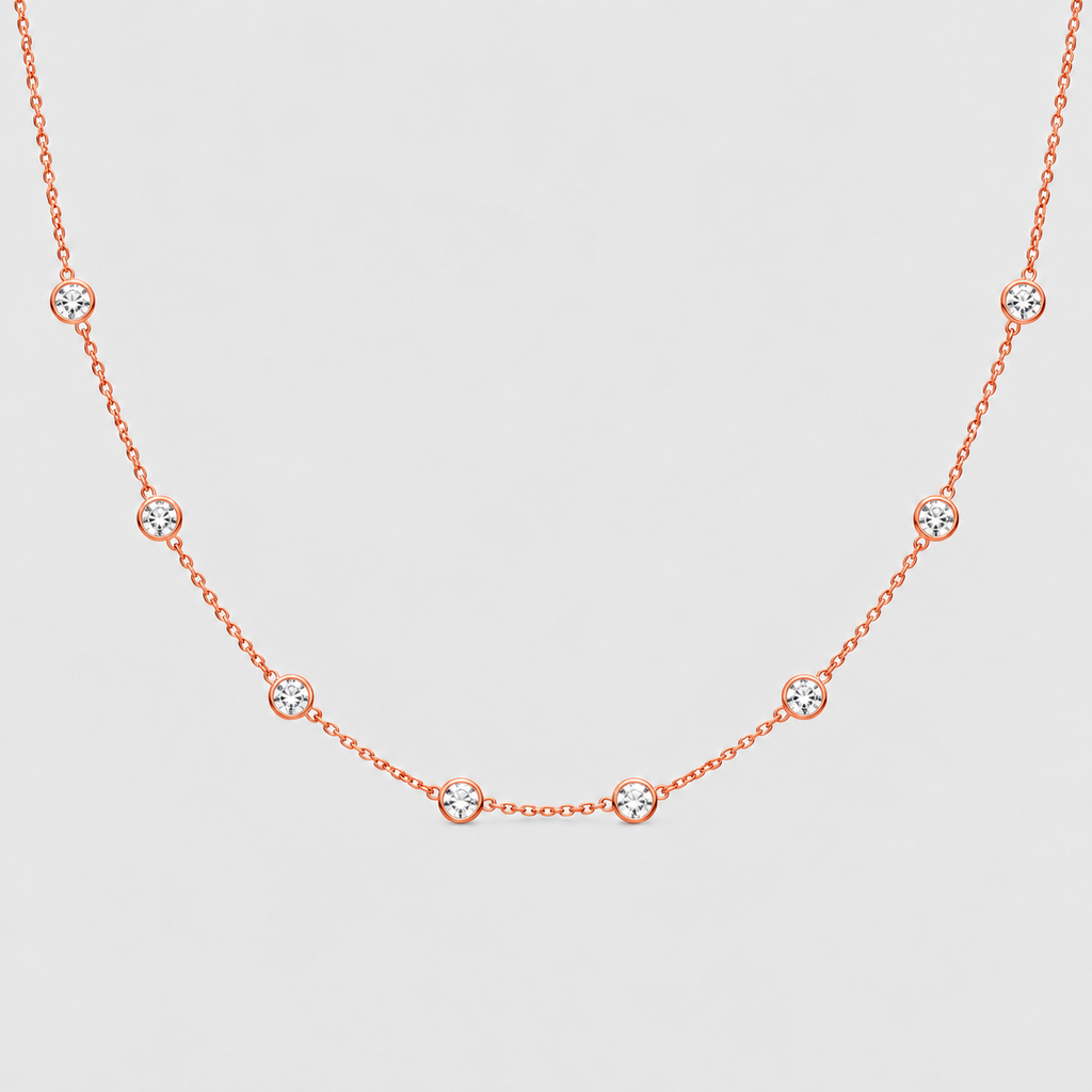 Lab Grown Diamond Station Necklace 0.50 Ct. (EF/VVS-VS)