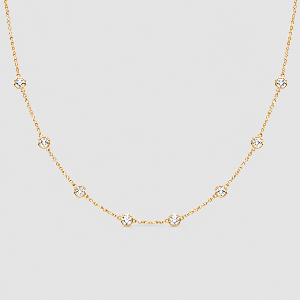 Lab Grown Diamond Station Necklace 0.50 Ct. (EF/VVS-VS)