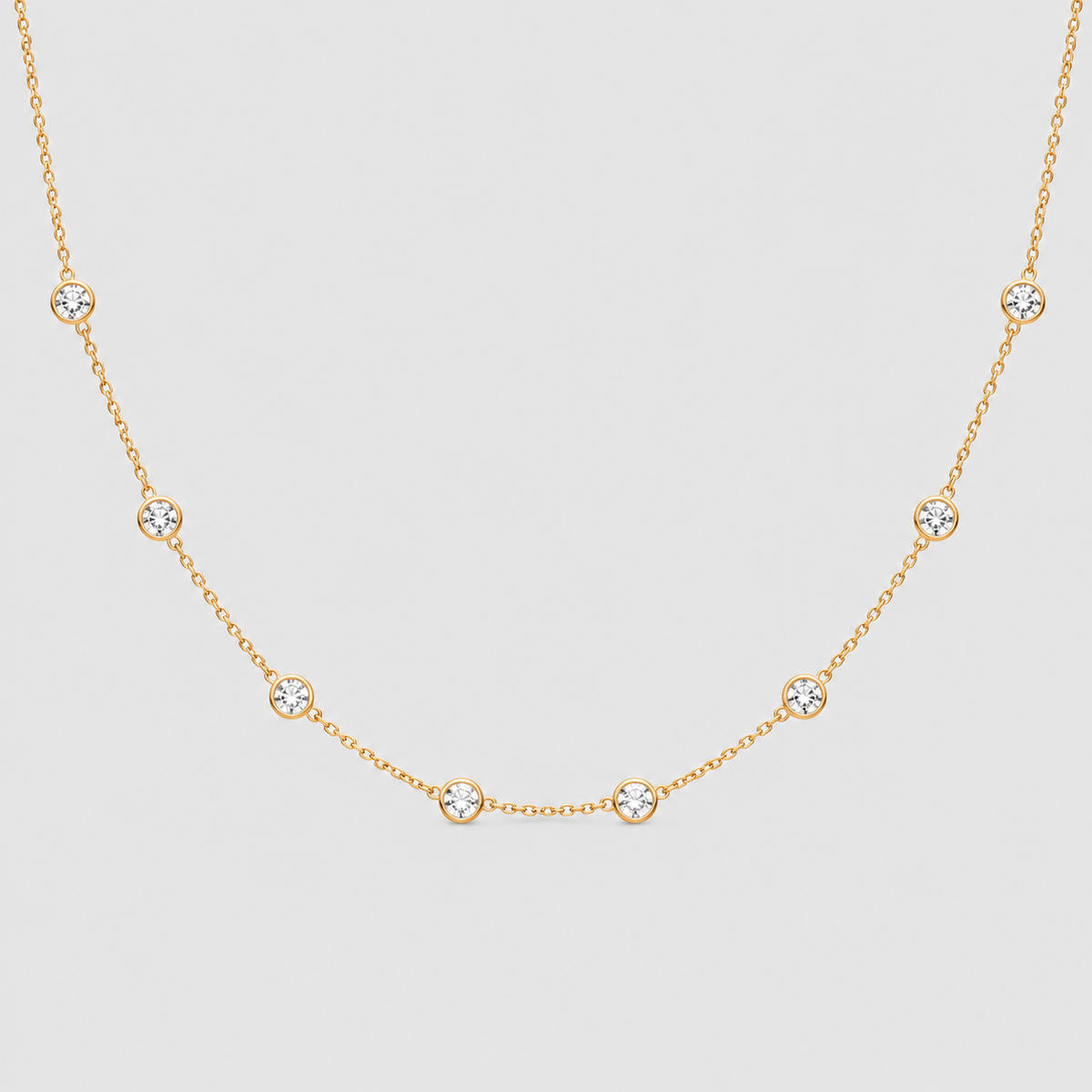 Lab Grown Diamond Station Necklace 0.50 Ct. (EF/VVS-VS)