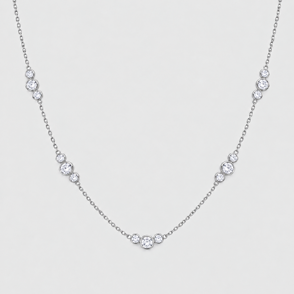 Lab Grown Diamond Station Necklace 0.30 Ct. (EF/VVS-VS)
