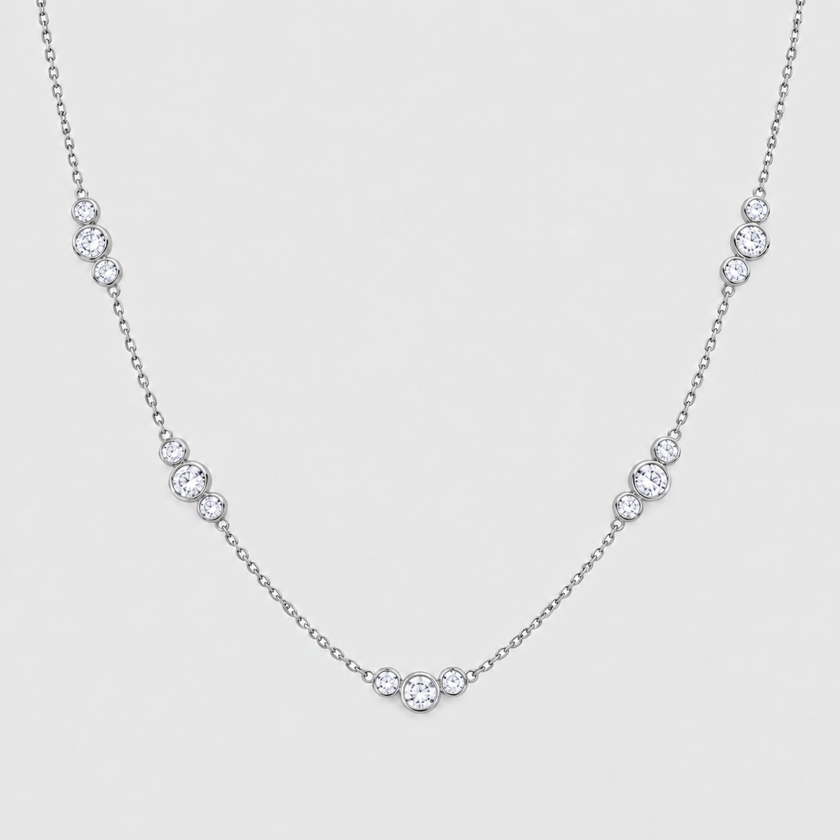 Lab Grown Diamond Station Necklace 0.30 Ct. (EF/VVS-VS)