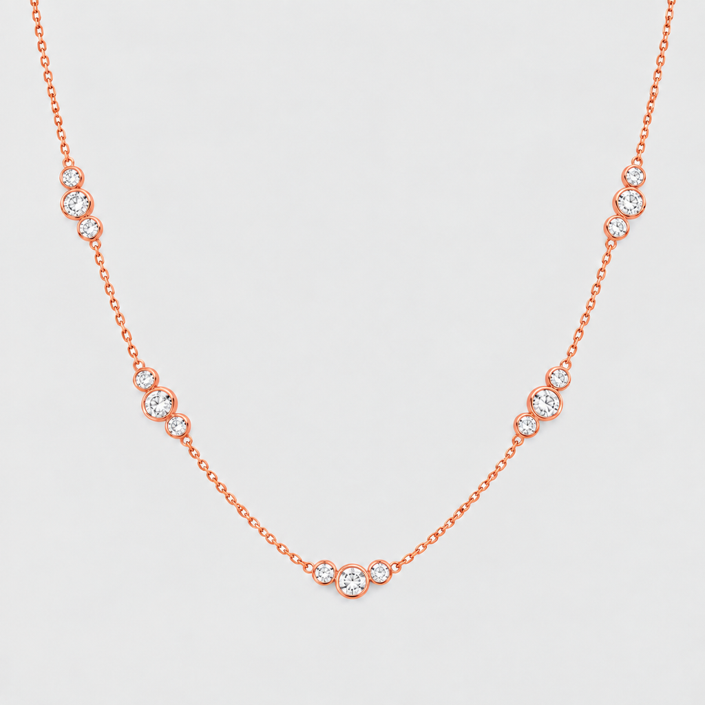 Lab Grown Diamond Station Necklace 0.30 Ct. (EF/VVS-VS)