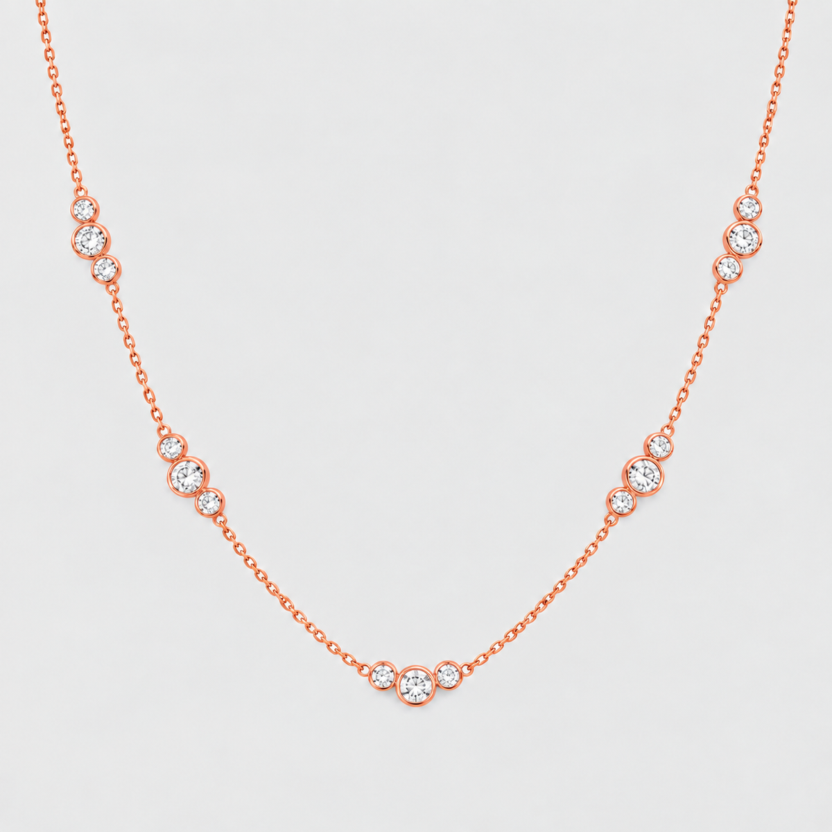 Lab Grown Diamond Station Necklace 0.30 Ct. (EF/VVS-VS)