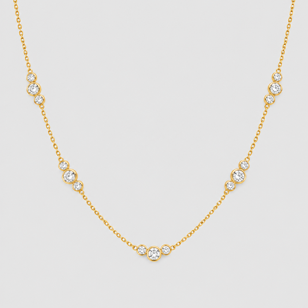 Lab Grown Diamond Station Necklace 0.30 Ct. (EF/VVS-VS)